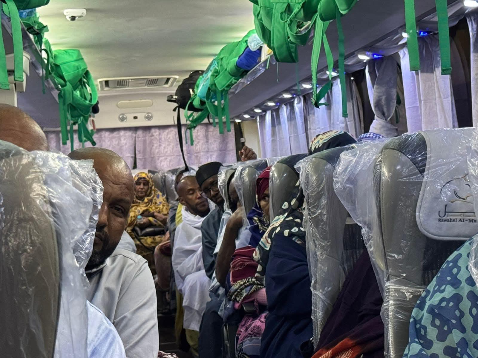 صورة من داخل طائرة الحجاج قبل إقلاعها